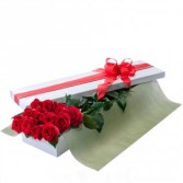 Dozen Red Roses Box Arrangement Bouquet