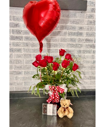 Dozen Red Roses Package 2  in Sterling, IL | Lundstrom Florist
