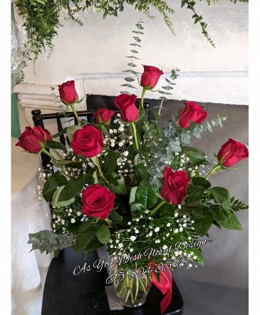 Burning Red Roses Roses in Ashland City, TN | As You Wish Floral Designs by Kimberly McCord