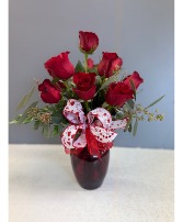 dozen red roses vas