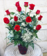Dozen Red Roses with Filler 