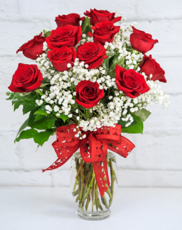 Dozen Red Roses With the works in South Milwaukee, WI | PARKWAY FLORAL INC.