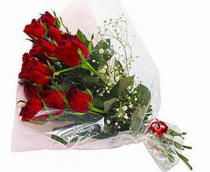 Dozen Red Roses Bouquet Wrapped