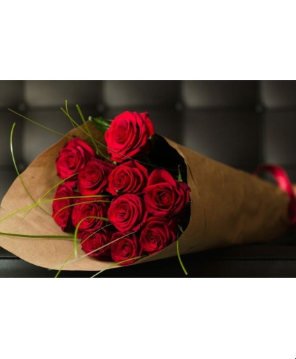 Dozen Red Roses Wrap Bouquet 