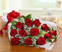 Dozen Red Roses Wrapped Graduation