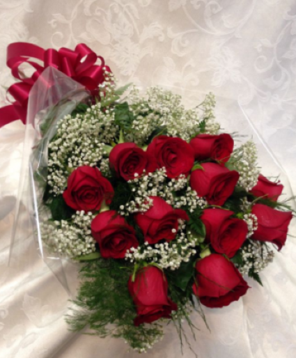 Dozen Red Roses Wrapped 