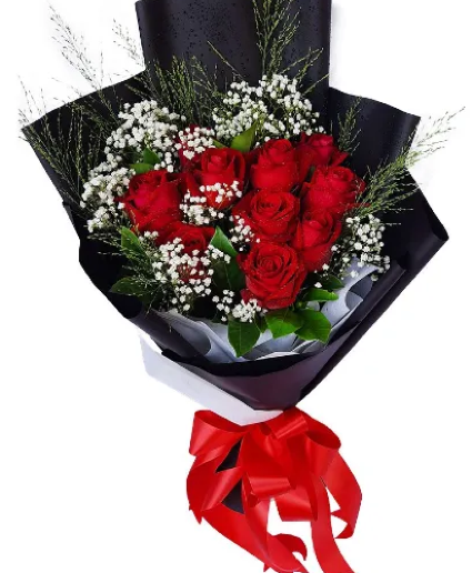 Dozen Red Roses  Wrapped Bouquets