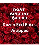 Dozen Red Roses Wrapped Special Deal