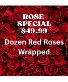 Dozen Red Roses Wrapped Special Deal