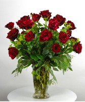 Dozen Romantic Red Panther Roses 