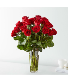 dozen rose bouquet vased