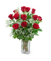 Dozen Roses in a Cloud Flower Arrangement