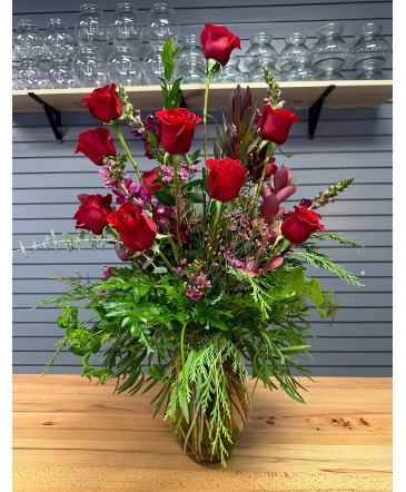 Dozen Red Roses Mixed  in Clinton, IA | Sassy Stems Floral 2