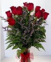 Dozen Roses  NFS-A54 Vase arrangement