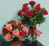 Dozen Roses  Vased Arrangement