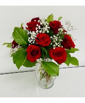 Dozen Roses w/ Baby's Breath Valentine's Day