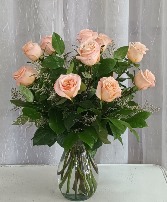 Dozen Shimmer Roses Rose Arrangement