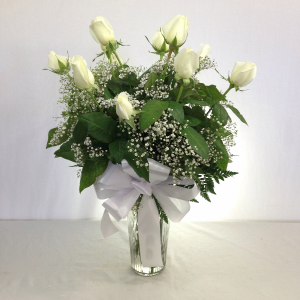 Dozen White Roses Call for availability