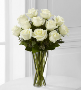 Dozen White Roses 