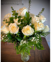 Dozen White  Roses