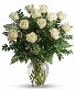 dozen white roses 