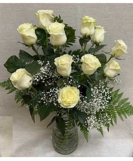 Long Stem White Roses