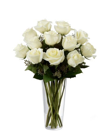 DOZEN WHITE ROSES Arrangement in Winnipeg, MB | Ann's Flowers & Gifts