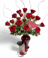 Dozen with Candy and Candle Fresh with Gift