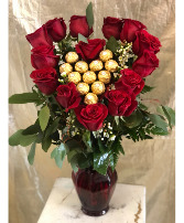 Heart-to-Heart Roses With Chocolates
