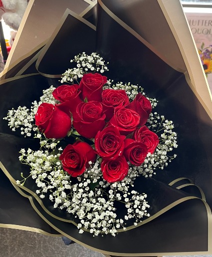 Dozen Wrapped Bouquet wrapped bouquet red roses