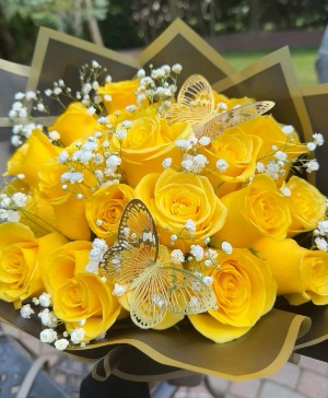 Dozen Yellow Rose Bouquet 