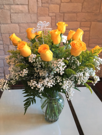 DOZEN YELLOW ROSES