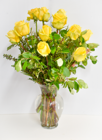 Dozen Yellow Roses Premium