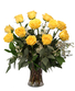 Dozen Yellow Roses Flower Arrangement