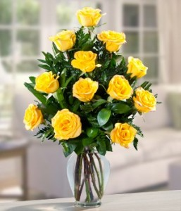 dozen yellow roses ROSES
