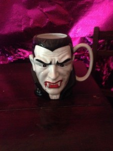 dracula mug with flowers