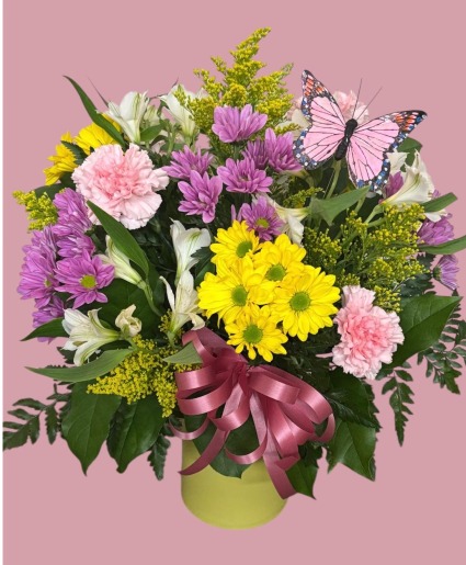 Butterfly Garden Bouquet FHF-AD321 Fresh Flower Arrangement (Local Delivery Area Only)
