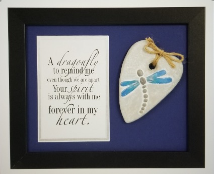 Dragonfly Heart Framed Sympathy & Inspiration