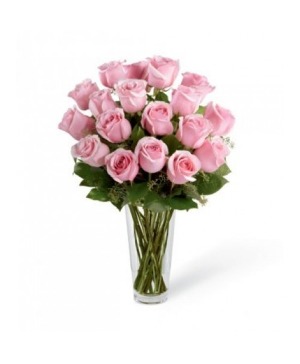 Dreaming in Pink  18 roses  Vase arrangement