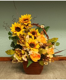 Dreaming Of Sunflowers Silk Arrangement