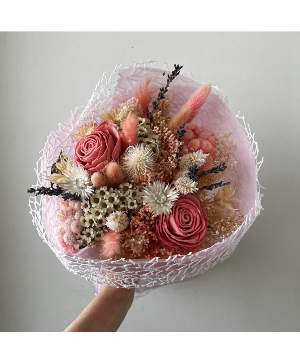 Dried Floral Bouquet - Pinks 