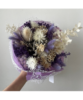 Dried Floral Bouquet - Purples 