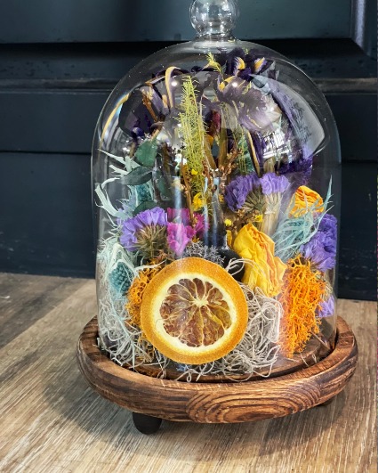 Dried Floral Cloche Custom Dried Original