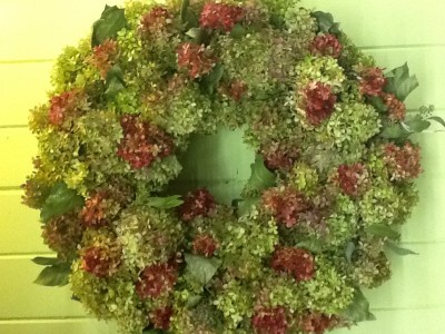 Dried Hydrangea Wreath Dried Wreath