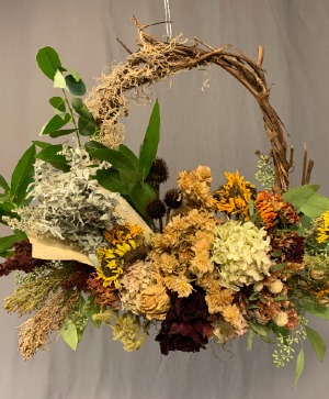 Dried Wreath Arrangement