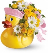 Ducky Delight - Girl               T04N300 fresh keepsake arrangement 