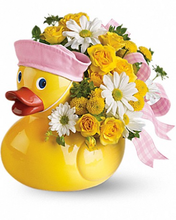 Duck Arrangement for Girl New Baby