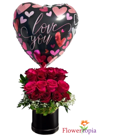 Dulce Beso Arreglo de Flores en Caja in Miami, FL | FLOWERTOPIA