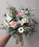 Dusty Blue Tones Wedding Bouquet