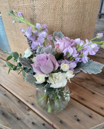 Dusty Lavender Vase Arrangement